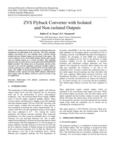 ZVS Flyback Converter with Isolated and Non