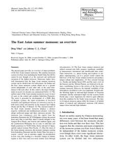 The East Asian summer monsoon: an overview | SpringerLink
