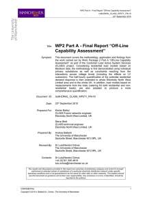 Title: WP2 Part A - Final Report “Off-Line