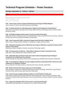 Technical Program Schedule – Poster Sessions