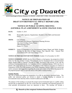 City of Duarte - City of Hope Campus Plan