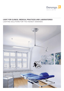 LIGHT FOR CLINICS, MEDICAL PRACTICES AND LABORATORIES