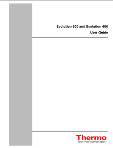 Evolution 300 and Evolution 600