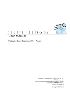 Source Four JR Zoom User Manual