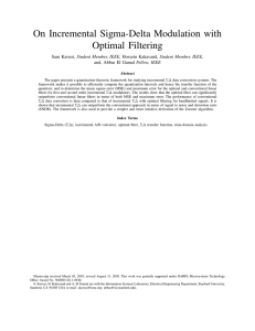 On Incremental Sigma-Delta Modulation with Optimal Filtering