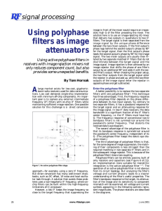 Using polyphase filters as image attenuators