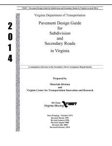 2014 Pavement Design Guide for Subdivision and Secondary