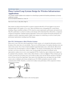 Phase Locked Loop Systems Design for Wireless