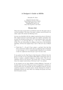 A Designer`s Guide to KEMs - Cryptology ePrint Archive