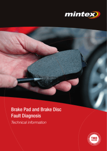 Brake Pad and Brake Disc Fault Diagnosis