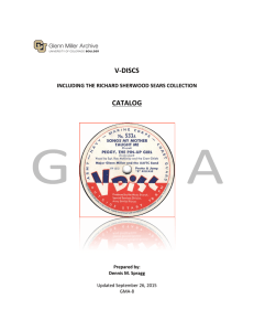 v-‐discs catalog - University of Colorado Boulder
