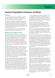 Chemical Compatibility of Elastomers and Metals