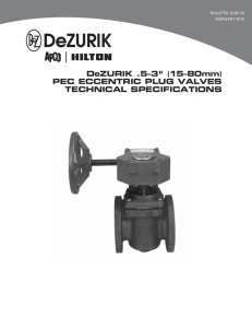 DeZURIK .5–3" (15–80mm) PEC ECCENTRIC PLUG VALVES