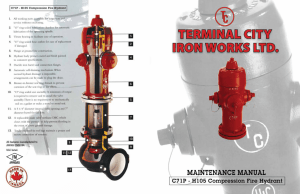 C71P Compression Fire Hydrant - Terminal City Iron Works Ltd.