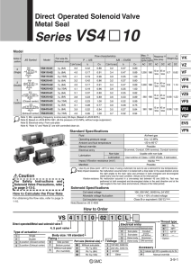 Direct Operated Solenoid Valve Metal Seal