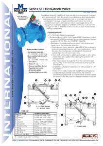 Series 851 Flex Check Valve - Mueller Company Water Products