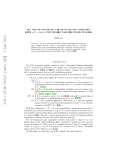 On the bicanonical maps of primitive varieties with $ q (X)= dim (X