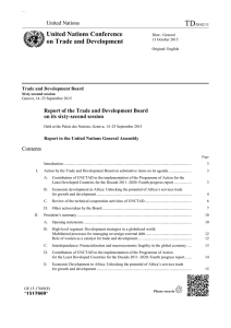 Report of the Trade and Development Board on its sixty