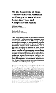 On the Sensitivity of Mean-Variance-Efficient Portfolios