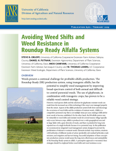 Avoiding Weed Shifts and Weed Resistance in