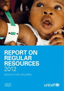 report on regular resources 2012