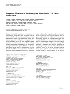 Integrated Measures of Anthropogenic Stress in the US Great Lakes