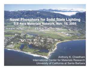 Novel Phosphors for Solid State Lighting