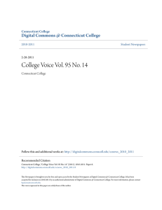 College Voice Vol. 95 No. 14 - Digital Commons @ Connecticut