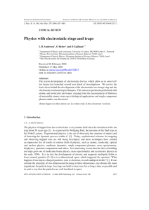 Physics with electrostatic rings and traps