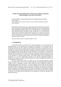 STUDY OF ELECTROSTATIC POTENTIAL SURFACE AROUND