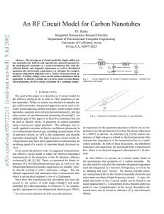 An RF Circuit Model for Carbon Nanotubes