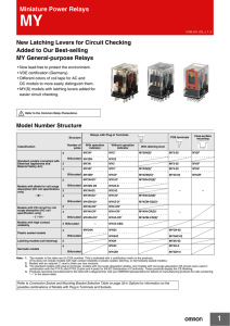Miniature Power Relays - OMRON Industrial Automation