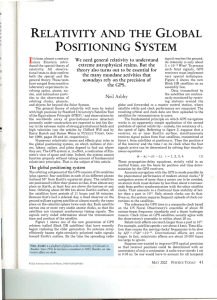 RELATIVITY AND THE GLOBAL POSITIONING SYSTEM