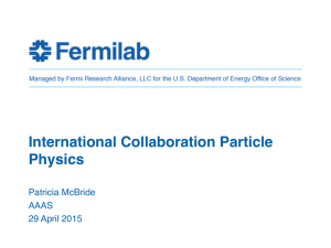 International Collaboration Particle Physics