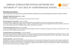 Stimulating Physics: A Day of CPD for Teachers and Technicians