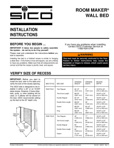 ROOM MAKER INSTALLATION INSTRUCTIONS