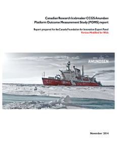 Canadian Research Icebreaker CCGS Amundsen Platform Outcome