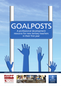 Goalposts A professional development resource for