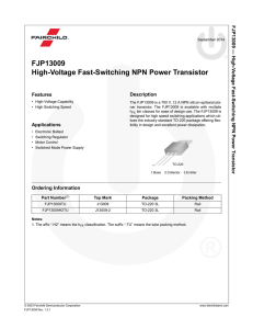 FJP13009 - High-Voltage Fast-Switching NPN Power