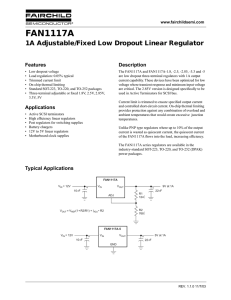 FAN1117A 1A Adjustable/Fixed Low Dropout Linear Regulator