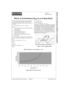 Effects of On Resistance (RON) to an Analog Switch