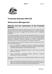 GPS 230 Reinsurance Management