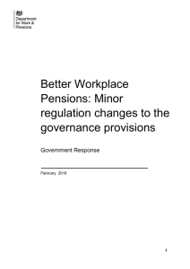 Better Workplace Pensions: Minor regulation changes to