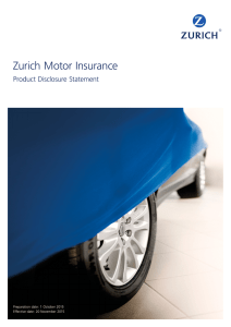 Zurich Motor Insurance PDS