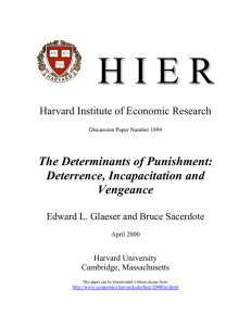 The Determinants of Punishment: Deterrence, Incapacitation and
