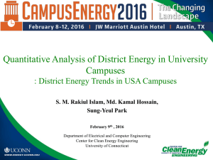 Quantitative Analysis of District Energy in University Campuses