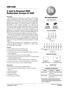 4 and 8-Channel ESD Protection Arrays in CSP