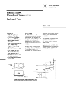 Infrared IrDA Compliant Transceiver Technical Data