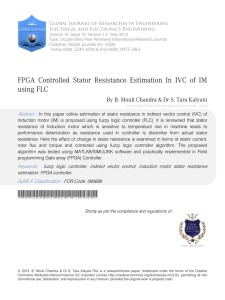 FPGA Controlled Stator Resistance Estimation In