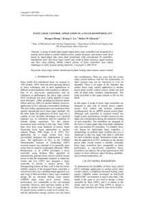 fuzzy logic control application in a nuclear power plant